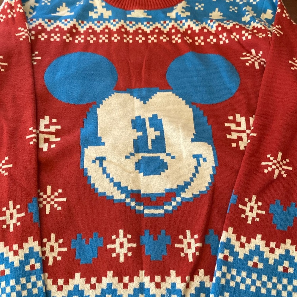 Ugly Christmas Sweater Mikey Mouse size Small.